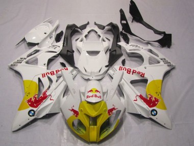 Carénages Moto BMW S1000RR 2009-2014 - Blanc Jaune Red Bull Abordables