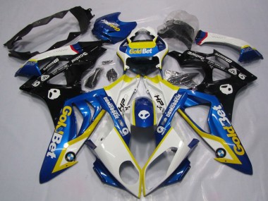 Carénages Moto BMW S1000RR 2009-2014 - Blanc Jaune Bleu Noir Brillant OrBet HP Abordables