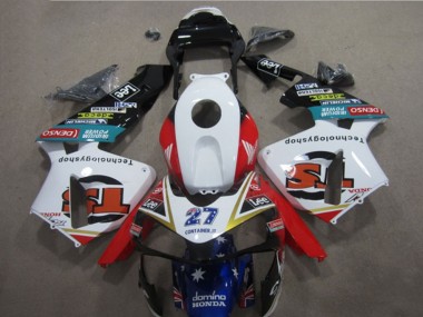 Carénages Moto Honda CBR600RR 2005-2006 - Blanc Rouge Bleu Noir Brillant Star Lee 27 Abordables