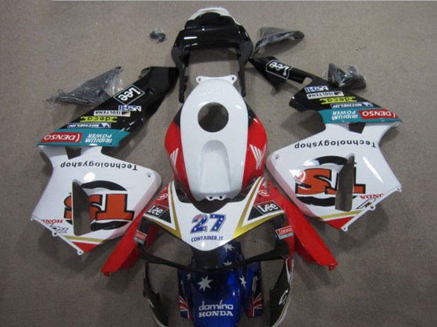 Carénages Moto Honda CBR600RR 2005-2006 - Blanc Rouge Bleu Noir Brillant Star Lee 27
