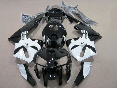 Carénage Moto Honda CBR600RR 2005-2006 - Noir Brillant Blanc Abordables