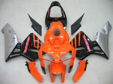 Carénage Moto Honda CBR600RR 2005-2006 - Orange Noir Argent Abordables