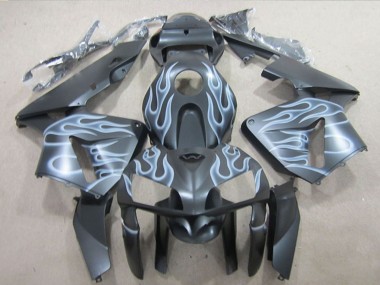 Carénages Moto Honda CBR600RR 2005-2006 - Noir Mat Argent Flamme Abordables
