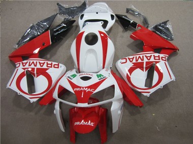 Carénages Moto Honda CBR600RR 2005-2006 - Blanc Rouge Noir Pramac Abordables