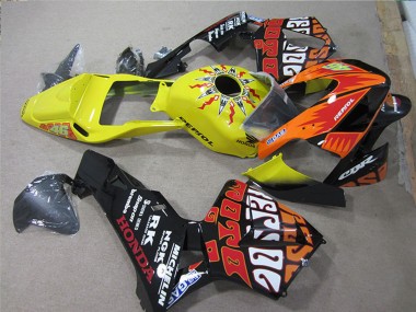Carénages Moto Honda CBR600RR 2005-2006 - Noir Orange Jaune Rossi Repsol Abordables
