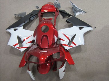 Kits Carénage Moto ABS Honda CBR600RR 2005-2006 - Rouge Blanc Noir Abordables
