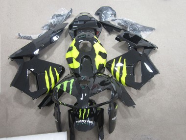 Carénages Moto Honda CBR600RR 2005-2006 - Noir Brillant Vert Monstre Abordables