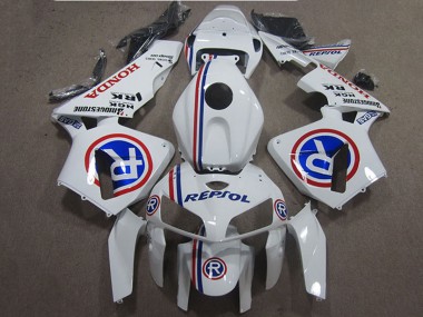 Carénages Moto Honda CBR600RR 2005-2006 - Blanc Bleu Repsol Abordables