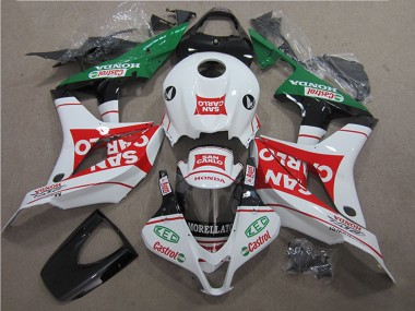 Carénage Moto Honda CBR600RR 2007-2008 - Blanc Rouge Vert San Carlo Abordables