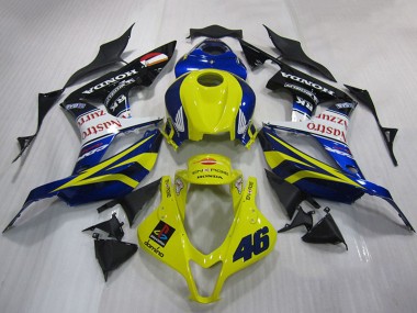 Carénage Moto Honda CBR600RR 2007-2008 - Jaune Bleu Blanc Noir Brillant Nastro Azzurro Abordables