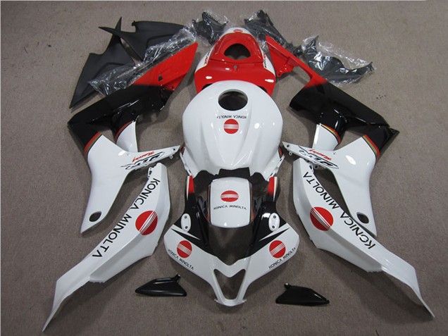 Carénages Moto Honda CBR600RR 2007-2008 - Blanc Rouge Noir Brillant Konica Minolta