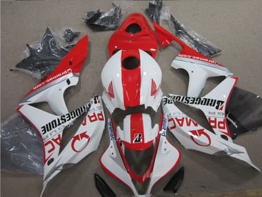 Carénages Moto Honda CBR600RR 2007-2008 - Blanc Rouge Pramac Bridgestone Abordables