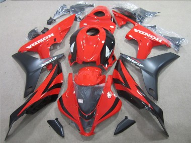 Carénages Moto Honda CBR600RR 2007-2008 - Rouge Noir Brillant Noir Mat Abordables