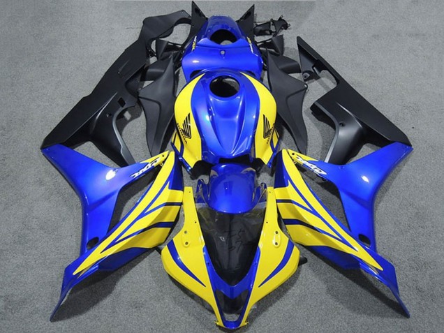 Carénages Moto Honda CBR600RR 2007-2008 - Bleu Jaune Noir Mat