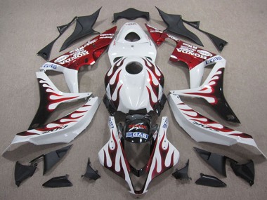 Carénages Moto Honda CBR600RR 2007-2008 - Blanc Rouge Noir Brillant Flamme Abordables