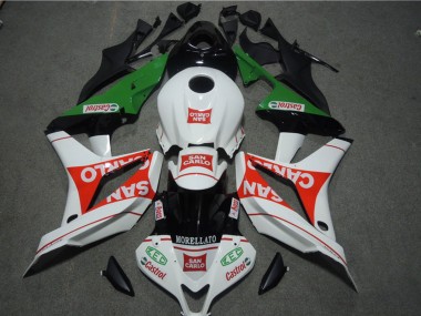 Carénages Moto Honda CBR600RR 2007-2008 - Blanc Rouge Vert San Carlo Abordables