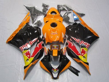 Carénages Moto Honda CBR600RR 2009-2012 - Orange Jaune Noir Brillant Red Bull Abordables