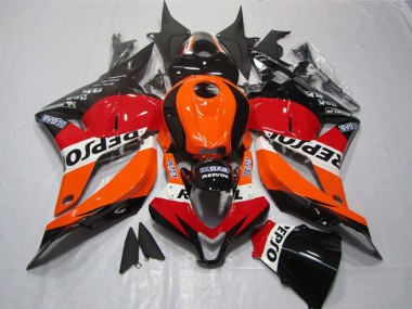 Plastique Moto ABS Honda CBR600RR 2009-2012 - Orange Blanc Rouge Noir Brillant Repsol Abordables