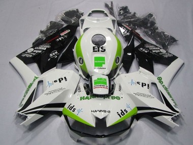 Carénages Moto Honda CBR600RR 2013-2023 - Blanc Vert Noir Brillant Hannspree ETS Abordables