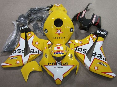 Carénages Moto Honda CBR1000RR 2008-2011 - Jaune Blanc Noir Brillant Star Repsol HRC Abordables