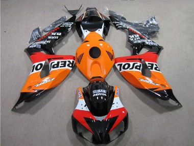 Kits Carénages Moto Honda CBR1000RR 2006-2007 - Orange Blanc Rouge Noir Brillant Repsol Abordables