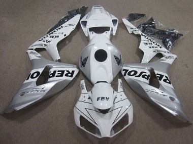Carénage Moto Honda CBR1000RR 2006-2007 - Blanc Argent Noir Repsol Abordables