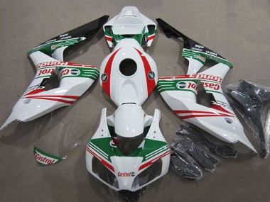 Carénages Moto Honda CBR1000RR 2006-2007 - Blanc Rouge Vert Noir Brillant Castrol Abordables