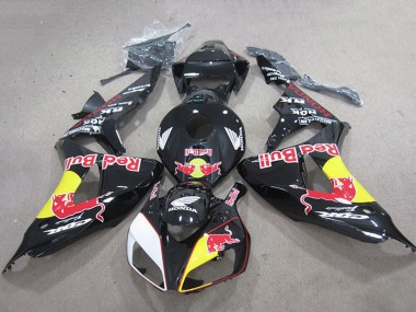 Carénages Moto Honda CBR1000RR 2006-2007 - Noir Brillant Jaune Blanc Red Bull Abordables