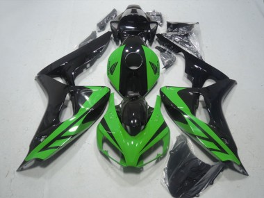 Carénage Moto Honda CBR1000RR 2006-2007 - Vert Noir Brillant Abordables