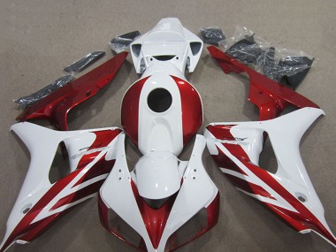 Kits Carénage Moto Honda CBR1000RR 2006-2007 - Blanc Rouge Abordables