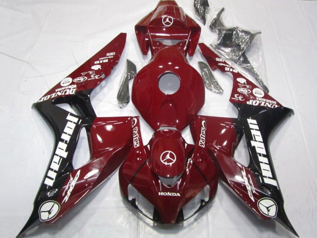 Carénages Moto Honda CBR1000RR 2006-2007 - Rouge Marron Noir Brillant Blanc Jordan