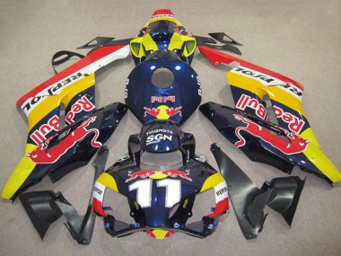 Carénages Moto Honda CBR1000RR 2004-2005 - Jaune Bleu Blanc Red Bull Repsol 11 Abordables