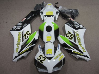 Carénages Moto Honda CBR1000RR 2004-2005 - Blanc Jaune Vert Noir Brillant Hannspree 52 Abordables