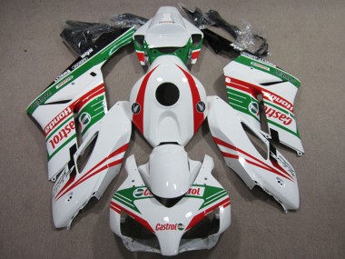 Carénages Moto Honda CBR1000RR 2004-2005 - Blanc Rouge Vert Castrol Abordables