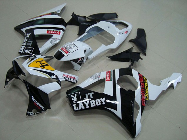 Carénages Moto Honda CBR900RR 954 2002-2003 - Blanc Jaune Noir Brillant Rizoma Playboy 14