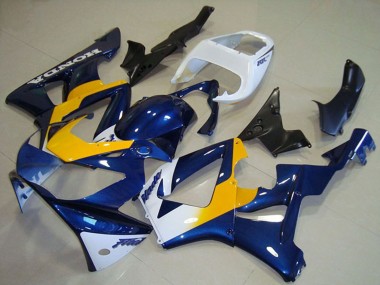 Carénages Moto Honda CBR900RR 929 2000-2001 - Blanc Bleu Jaune Abordables