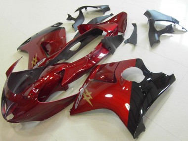 Carénages Moto Honda CBR1100XX Blackbird 1996-2007 - Bonbon Rouge Noir Brillant Abordables