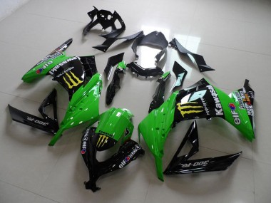 Carénages Moto Kawasaki ZX300R 2013-2018 - Vert Noir Brillant Jaune Elf Touch4 Monstre Abordables