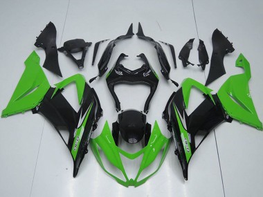 Kits Carénages Moto Kawasaki ZX6R 2013-2018 - Vert Noir Brillant Abordables