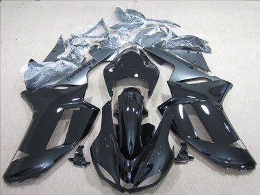 Carénages Moto Kawasaki ZX6R 2007-2008 - Noir Argent Abordables