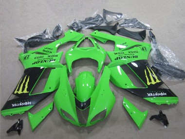 Carénages Moto Kawasaki ZX6R 2007-2008 - Blanc Bleu Ninja Abordables