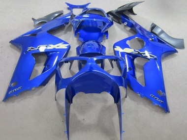 Carénage Moto Kawasaki ZX6R 2003-2004 - Bleu Abordables