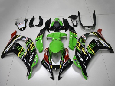 Carénages Moto Kawasaki ZX10R 2016-2020 - Vert Jaune Rouge Blanc Noir Monstre Abordables