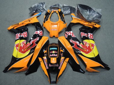 Carénages Moto Kawasaki ZX10R 2011-2015 - Orange Noir Red Bull Abordables