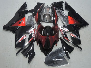 Carénages Moto Kawasaki ZX10R 2004-2005 - Noir Rouge Abordables