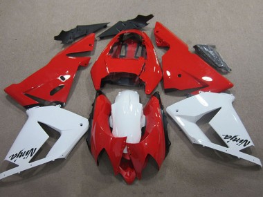 Carénages Moto Kawasaki ZX10R 2004-2005 - Rouge Blanc Ninja Abordables