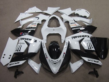 Carénages Moto Kawasaki ZX10R 2006-2007 - Blanc Noir Brillant Elf Touch4 Monstre Energy Abordables