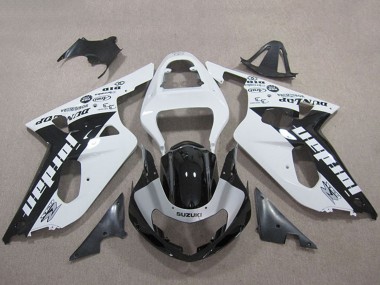 Carénages Moto Suzuki GSXR 600 2001-2003 - Blanc Noir Brillant Jordan Abordables