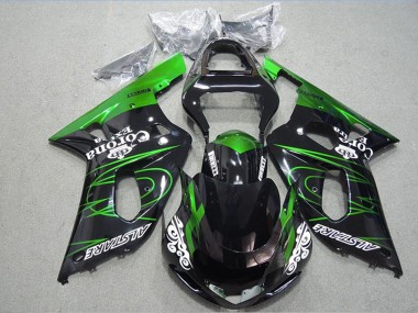 Carénages Moto Suzuki GSXR 600 2001-2003 - Noir Brillant Vert Corona Extra Alstare Abordables