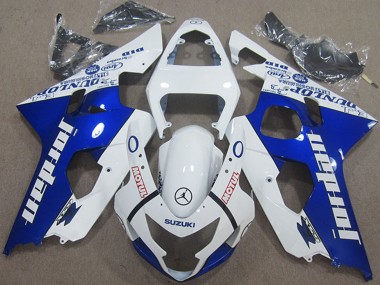 Carénages Moto Suzuki GSXR 600 2004-2005 - Blanc Bleu Jordan Motul Abordables